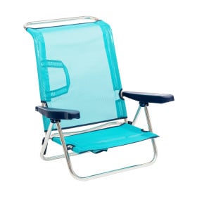 Silla De Playa Baja Multiposición Turquesa De Alco