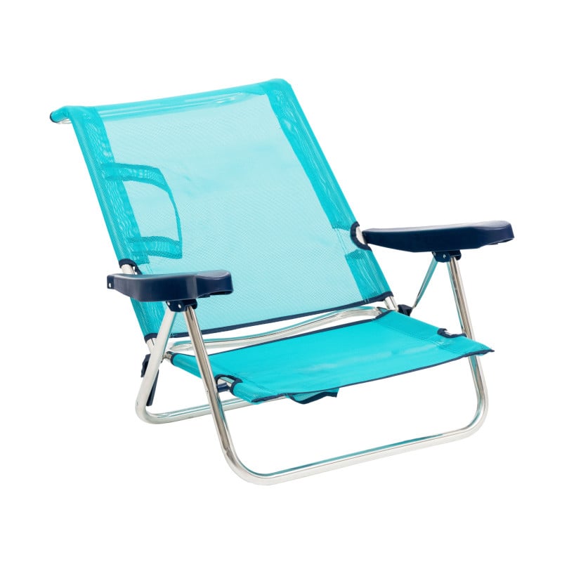 Silla De Playa Baja Multiposición Turquesa