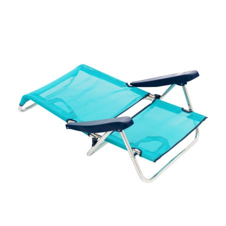 Silla De Playa Baja Multiposición Turquesa