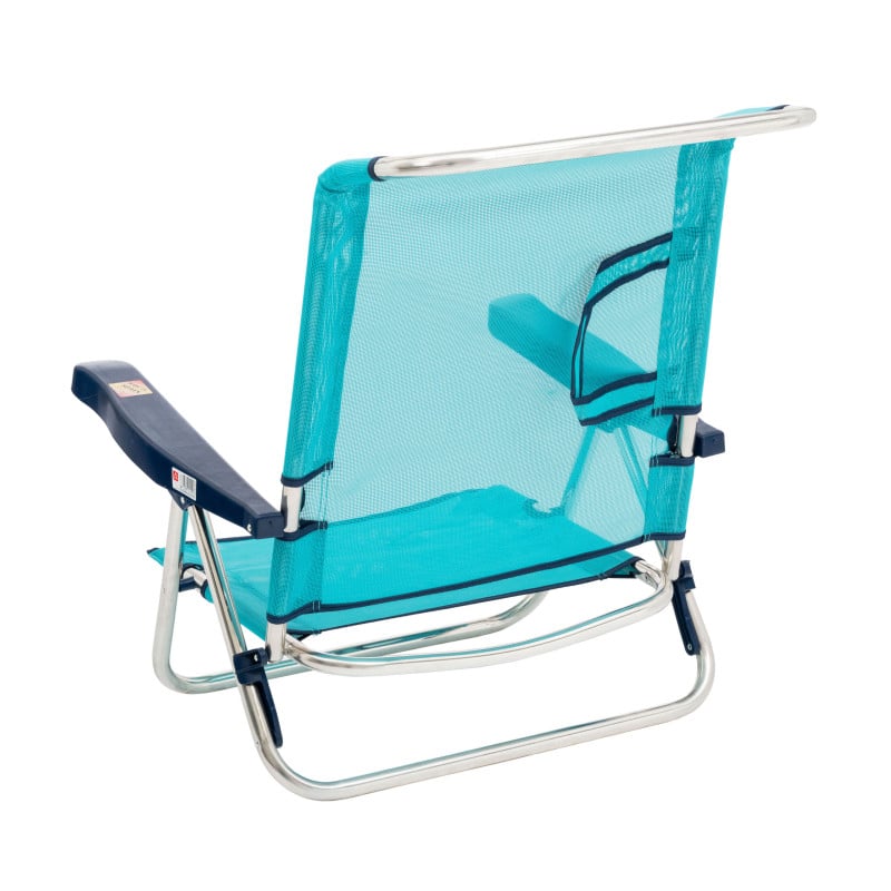 Silla De Playa Baja Multiposición Turquesa