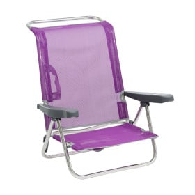 Silla De Playa Baja Multiposición Lila De Alco
