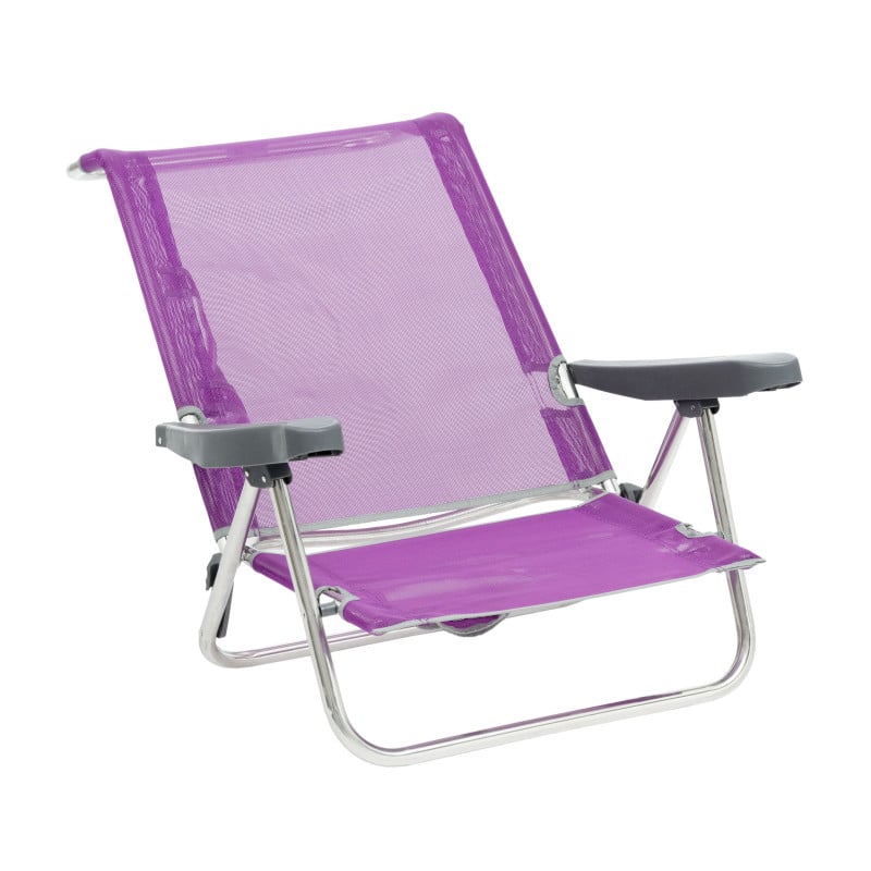 Silla De Playa Baja Multiposición Lila
