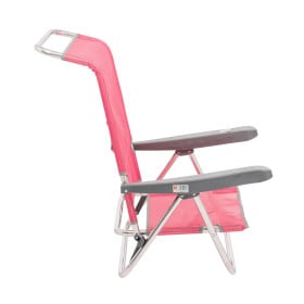 Silla De Playa Baja Multiposición Rosa De Alco 2