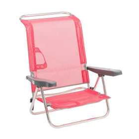 Silla De Playa Baja Multiposición Rosa De Alco