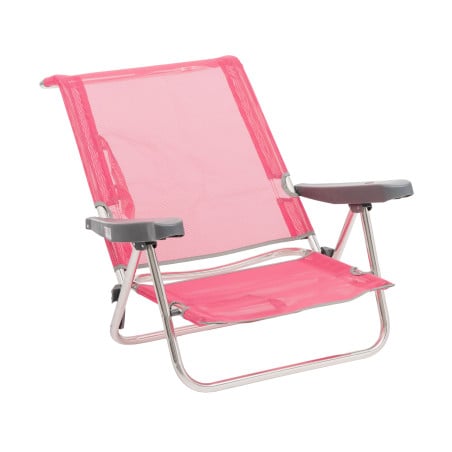 Silla De Playa Baja Multiposición Rosa