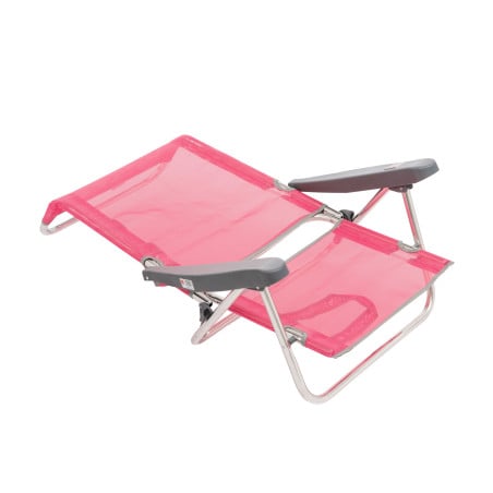 Silla De Playa Baja Multiposición Rosa