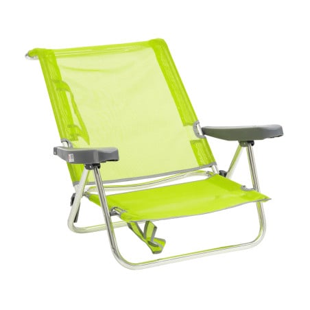 Silla De Playa Baja Multiposición Verde