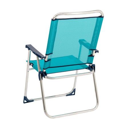 Sillón De Playa Fijo Con Respaldo Alto Turquesa