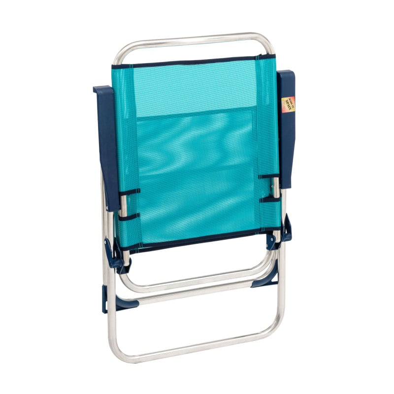 Sillón De Playa Fijo Con Respaldo Alto Turquesa