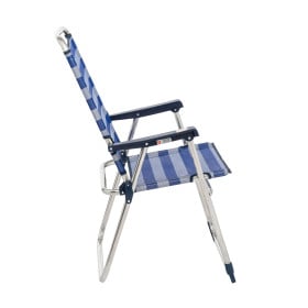 Sillón De Playa Fijo Con Respaldo Alto Rayas Marineras De Alco 2