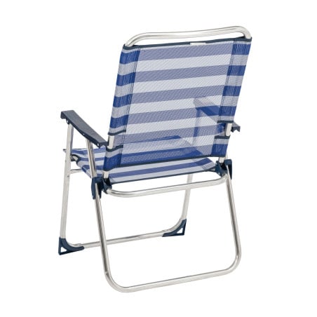 Sillón De Playa Fijo Con Respaldo Alto Rayas Marineras