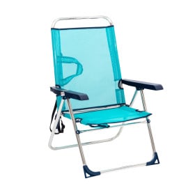 Silla De Playa Multiposición Con Pata Trasera Y Bandolera Turquesa De Alco