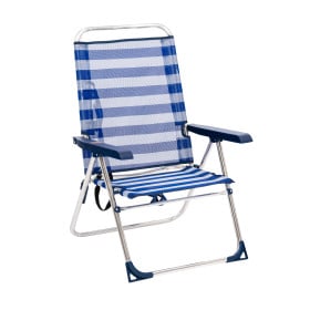 Silla De Playa Multiposición Con Pata Trasera Y Bandolera Rayas Marineras De Alco