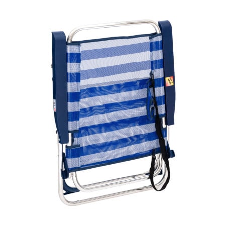 Silla De Playa Multiposición Con Pata Trasera Y Bandolera Rayas Marineras