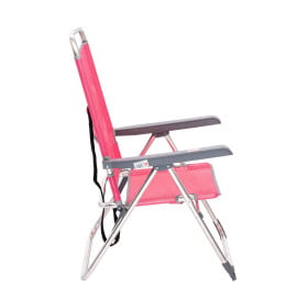 Silla De Playa Multiposición Con Pata Trasera Y Bandolera Rosa De Alco 2