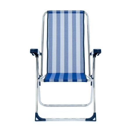 Silla De Playa Alta Multiposición Rayas Marineras