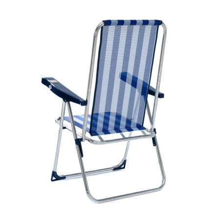 Silla De Playa Alta Multiposición Rayas Marineras