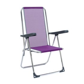 Silla De Playa Alta Multiposición Lila De Alco
