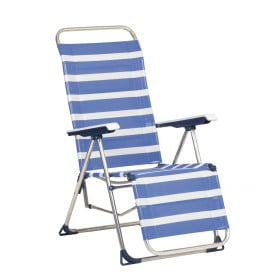 Tumbona De Playa Relax Rayas Azules De Alco
