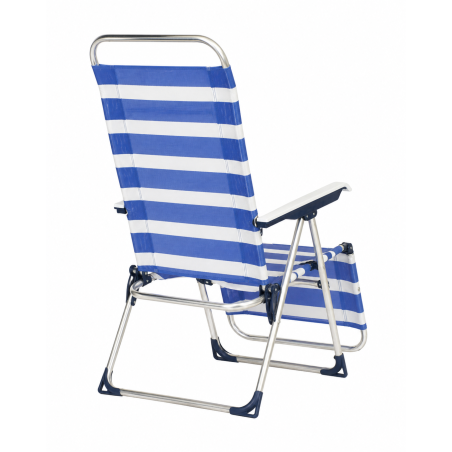 Tumbona De Playa Relax Rayas Azules