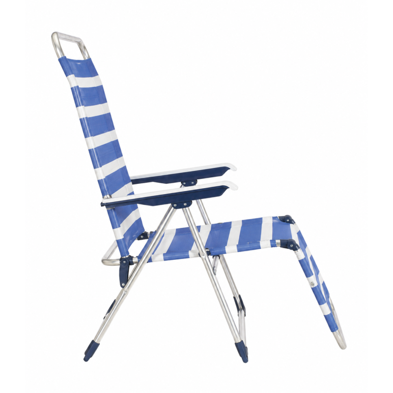 Tumbona De Playa Relax Rayas Azules
