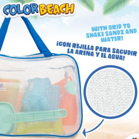 Set Cubo Playa Castillo 18 cm + Palas Color Beach 2