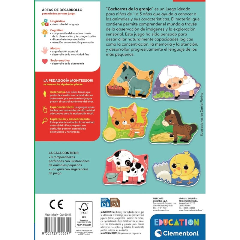 Puzzles Cachorros En La Granja Clementoni