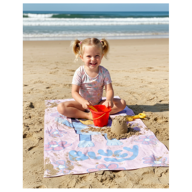 Toalla De Playa Microfibra Bluey 140 Cm