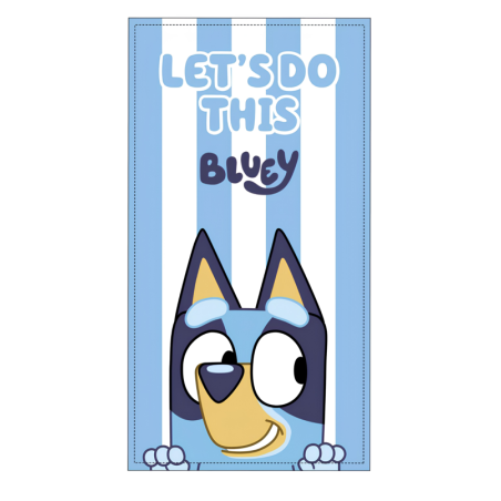 Toalla De Playa Microfibra Bluey Let's Go 140 Cm De Playa Y Piscina