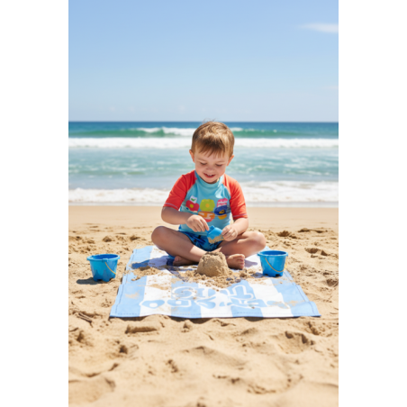 Toalla De Playa Microfibra Bluey Let's Go 140 Cm