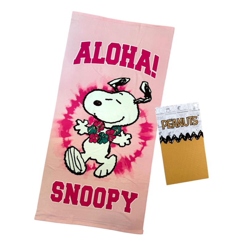 Toalla De Playa Microfibra Snoopy 140 Cm De Playa Y Piscina