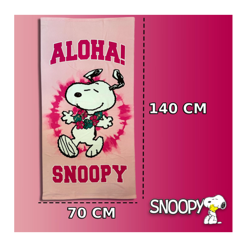 Toalla De Playa Microfibra Snoopy 140 Cm