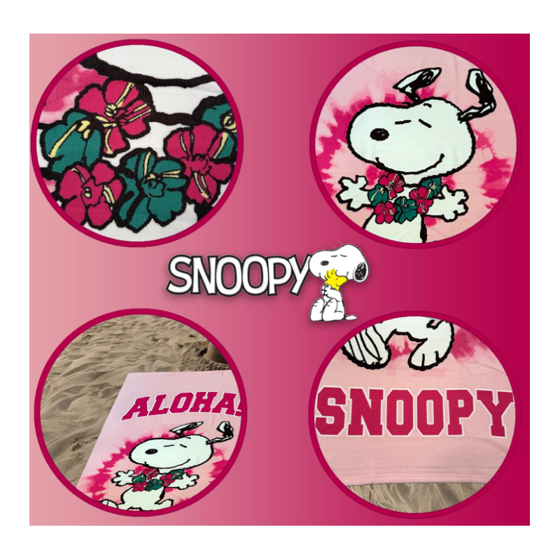Toalla De Playa Microfibra Snoopy 140 Cm