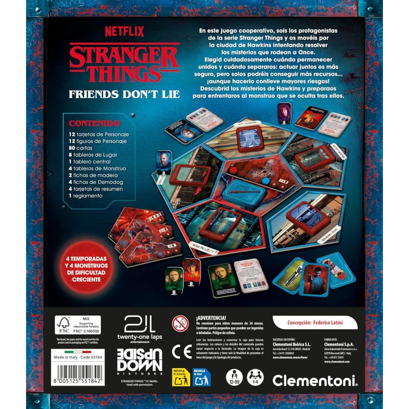 Stranger Things Juego De Mesa Clementoni
