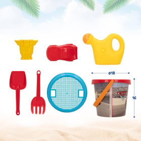 Mochila Set Cubo De Playa Con Accesorios Cars De Playa Y Verano 2