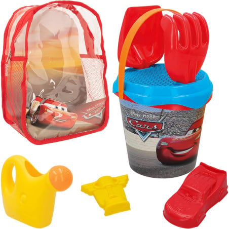 Mochila Set Cubo De Playa Con Accesorios Cars De Playa Y Verano