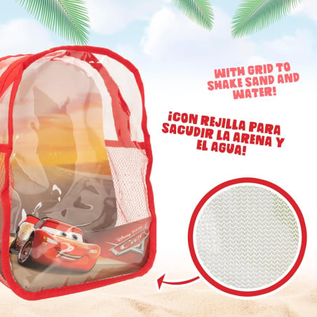 Mochila Set Cubo De Playa Con Accesorios Cars