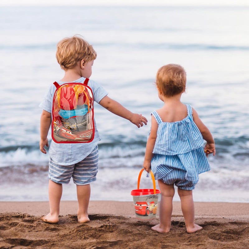 Mochila Set Cubo De Playa Con Accesorios Cars