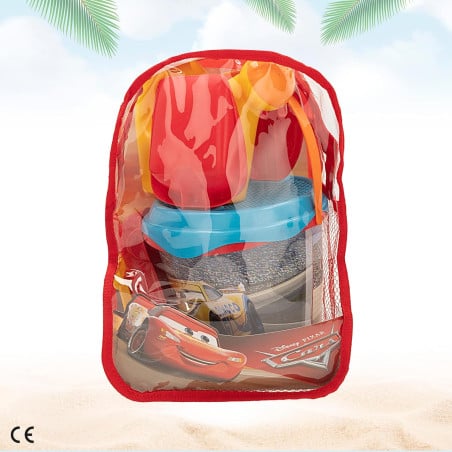 Mochila Set Cubo De Playa Con Accesorios Cars