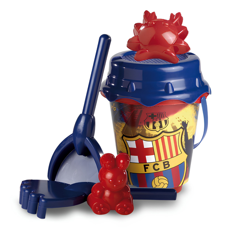 Set Cubo Con Accesorios F.C Barcelona De Playa Y Verano