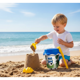Set Cubo Con Accesorios Fútbol Mad De Playa Y Verano 2