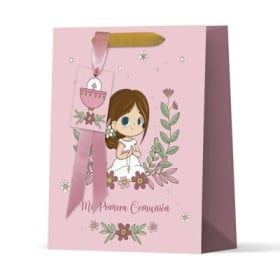 Bolsa Papel Mi Primera Comunión Rosa