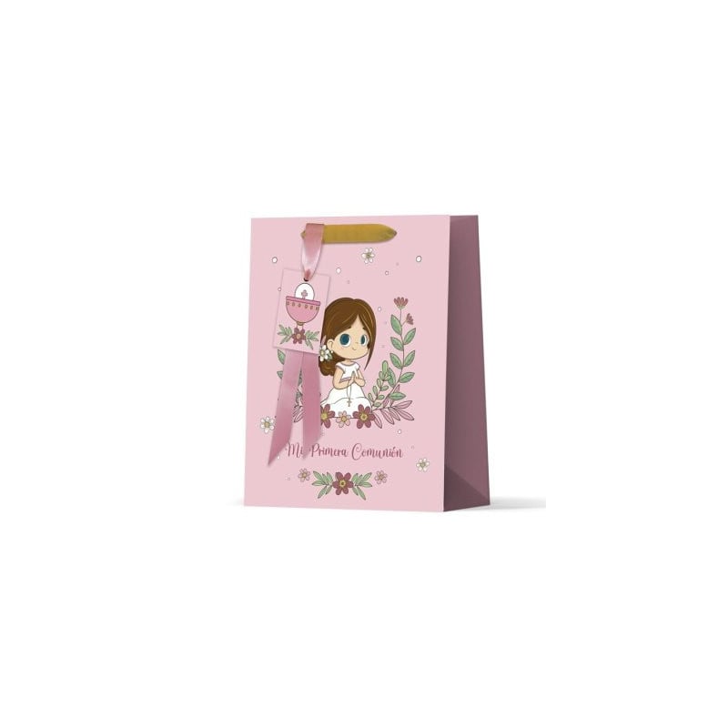 Bolsa Papel Mi Primera Comunión Rosa