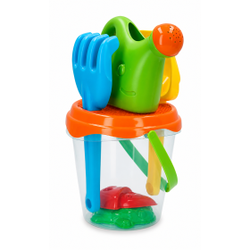Cubo De Playa Translúcido Con Accesorios De Colorbaby 2