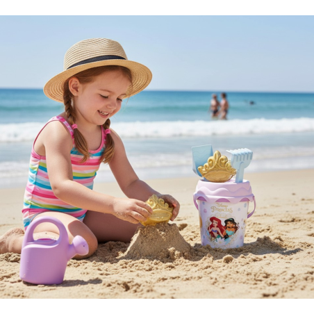 Set Cubo De Playa Con Accesorios Princesas Disney