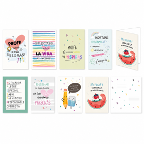 Tarjeta Jumbo Profesores Con Sobre Colores Surtidos 2