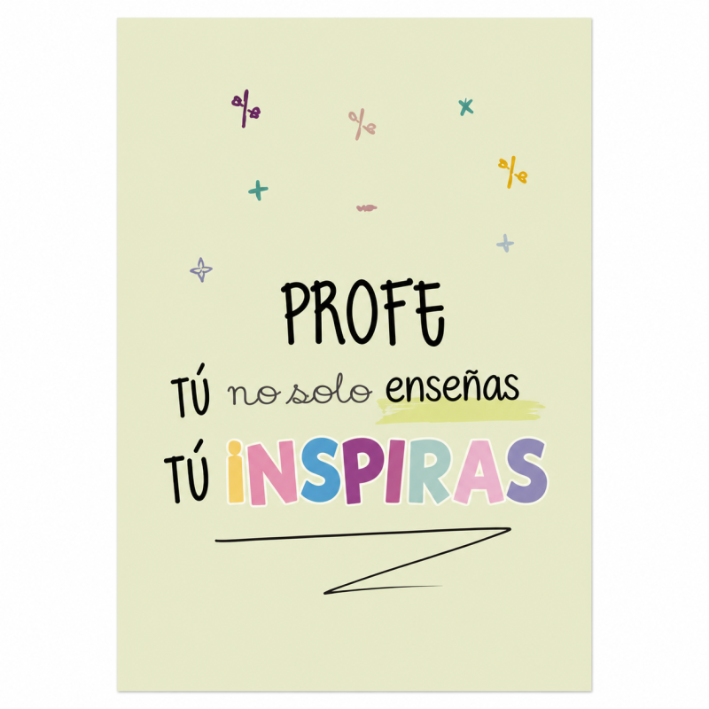 Tarjeta Jumbo Profesores Con Sobre Colores Surtidos