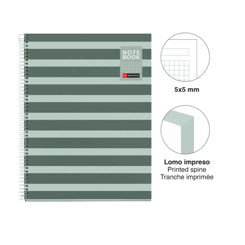 Cuaderno Miquelrius A4 80 Hojas Musgo
