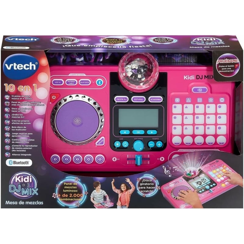 Kidi Dj Mix Mesa De Mezclas Rosa Vtech