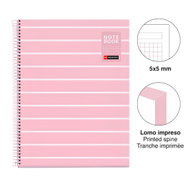 Cuaderno A4 Miquelrius Cuadrícula Between The Lines Rosa 80 Hojas De Apli 2